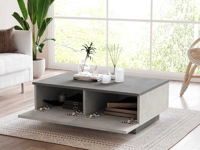 Skåne home - salontafel grijs 90 x 60 cm - afbeelding 4 van  8