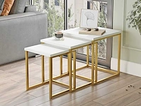Skåne home - salontafel set - white/gold