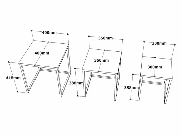 Skåne home - salontafel set - white/gold - afbeelding 6 van  6