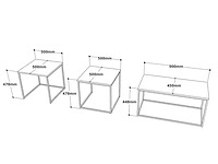 Skåne home - salontafel set 3 stuks - afbeelding 4 van  5