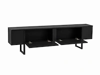Skåne home - tv meubel - mat zwart (led) - 200 cm - afbeelding 5 van  6