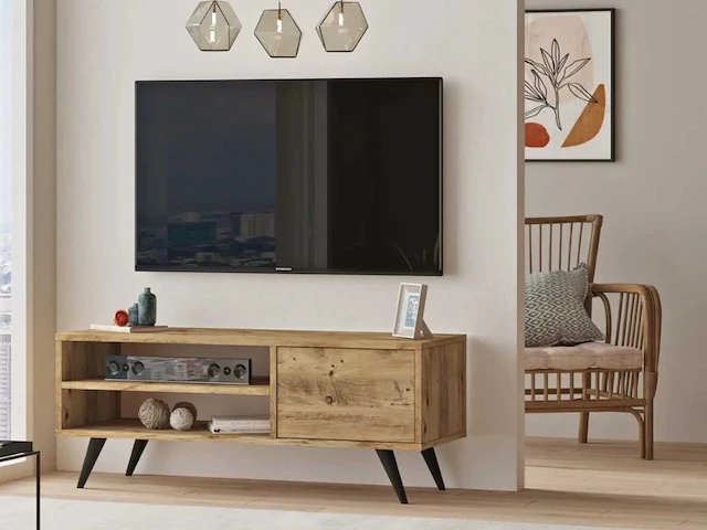 Skåne home - tv meubel - pine - 110 x 40 cm - afbeelding 3 van  6