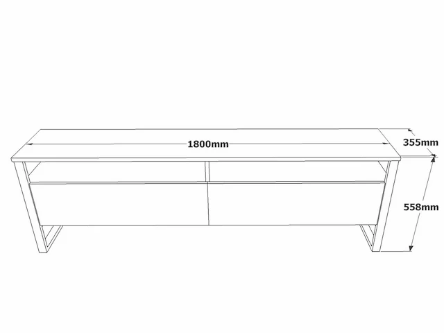 Skåne home - tv meubel - pine - 180 cm - afbeelding 4 van  4