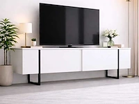 Skåne home - tv meubel - wit (led) - 200 cm - afbeelding 2 van  5