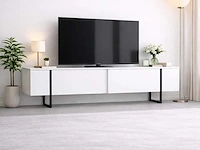 Skåne home - tv meubel - wit (led) - 200 cm - afbeelding 4 van  6