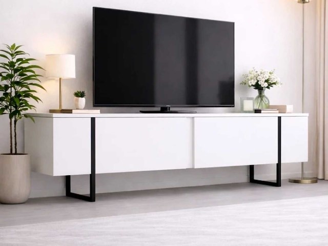 Skåne home - tv meubel - wit (led) 200 cm - afbeelding 2 van  4