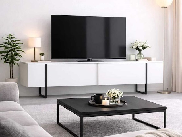Skåne home - tv meubel - wit (led) 200 cm - afbeelding 2 van  6