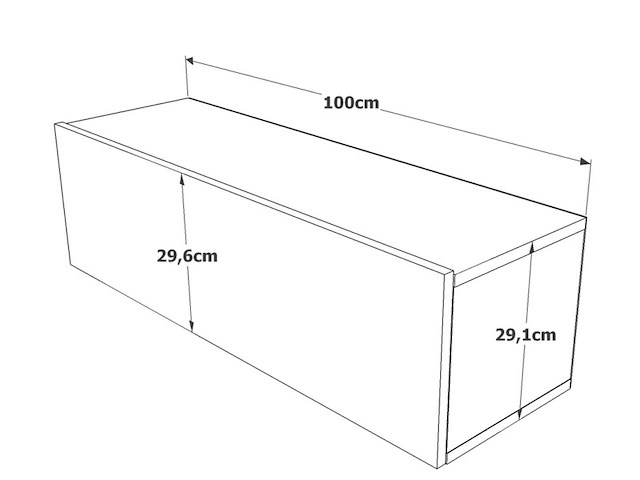 Skåne home - zwevend tv meubel - pine 100 cm - afbeelding 6 van  6