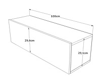 Skåne home - zwevend tv meubel - pine 100 cm - afbeelding 6 van  6
