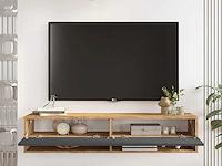 Skåne home - zwevend tv meubel - pine/anhracite 140 cm - afbeelding 4 van  5