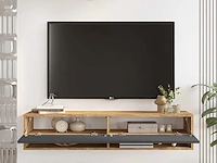 Skåne home - zwevend tv meubel - pine/anhracite 140 cm - afbeelding 4 van  5