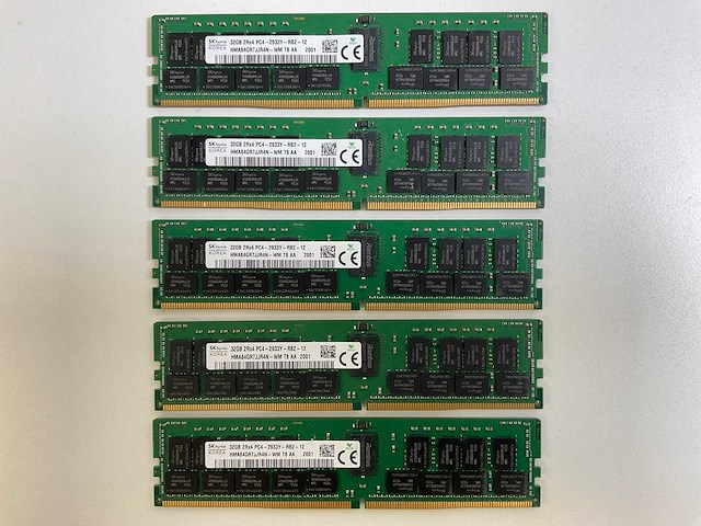 Skhynix (hma84gr7jjr4n-wm) 32gb 2rx4 pc4-2933y rams (5x) - afbeelding 1 van  8