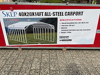 Sklp sk-sc40 40x20x14ft carport staalconstructie - afbeelding 9 van  9