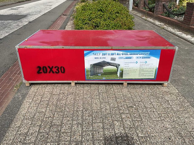Sklp sk-zp20 20ftx30ft garage carport staalconstructie - afbeelding 1 van  9