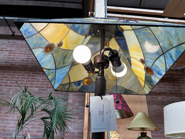 Sky blue floorlamp tiffany - afbeelding 5 van  7