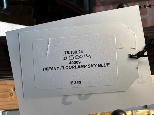 Sky blue floorlamp tiffany - afbeelding 7 van  7