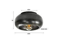 Sky plafondlamp | 1 lichts | ø 34 cm | zwart nikkel - afbeelding 3 van  4