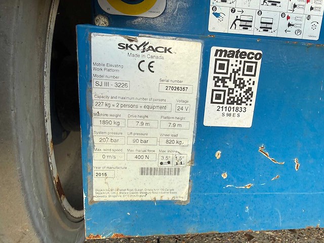 Skyjack - 2015 - sj3226 - schaarhoogwerker - afbeelding 6 van  12