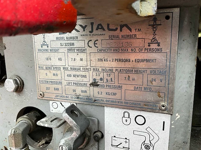 Skyjack sjiii 3226 hoogwerker - afbeelding 5 van  14