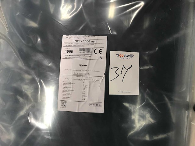 Skylux lichtkoepel met opstand – 70 × 100 cm - afbeelding 1 van  6