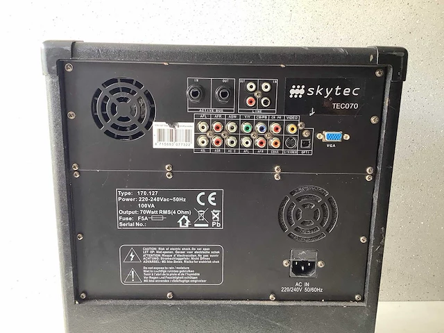 Skytec tec070 versterker portable karaoke set - afbeelding 5 van  7