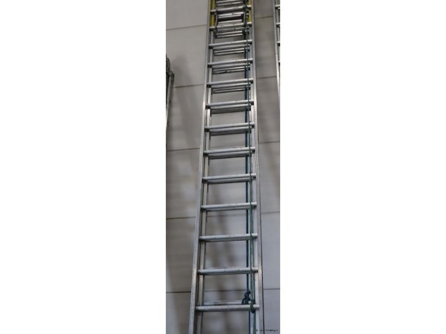 Skyworks schuifladder/trekladder met touw 2x20 sporten - afbeelding 1 van  6