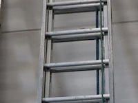 Skyworks schuifladder/trekladder met touw 2x20 sporten - afbeelding 1 van  6