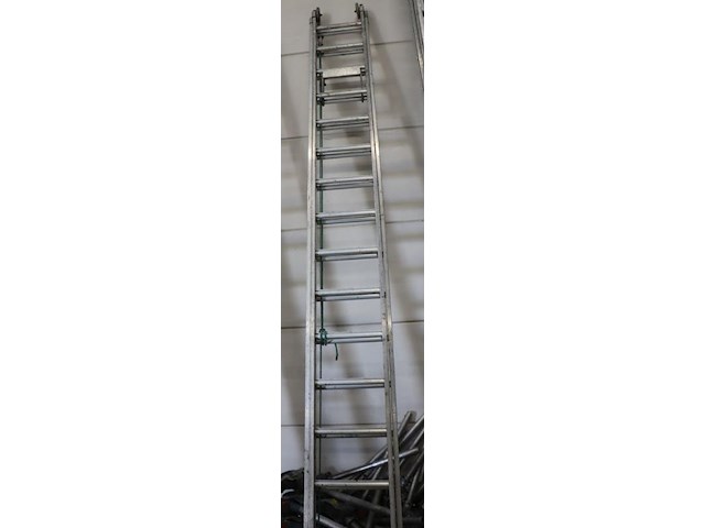 Skyworks schuifladder/trekladder met touw e 2x16 sporten - afbeelding 1 van  8