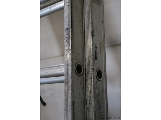 Skyworks schuifladder/trekladder met touw e 2x16 sporten - afbeelding 4 van  8
