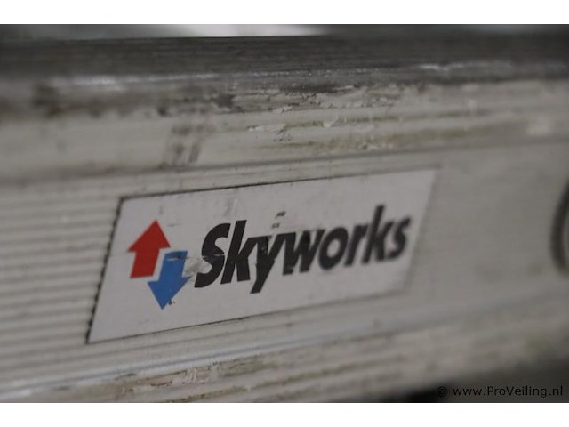 Skyworks schuifladder/trekladder met touw e 2x16 sporten - afbeelding 5 van  8