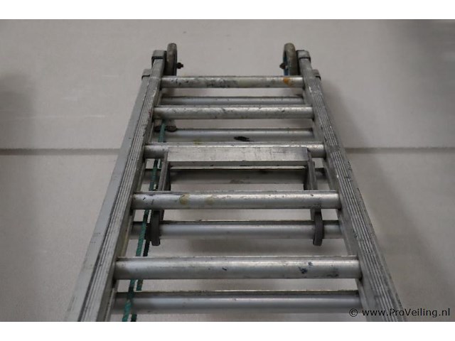 Skyworks schuifladder/trekladder met touw e 2x16 sporten - afbeelding 7 van  8