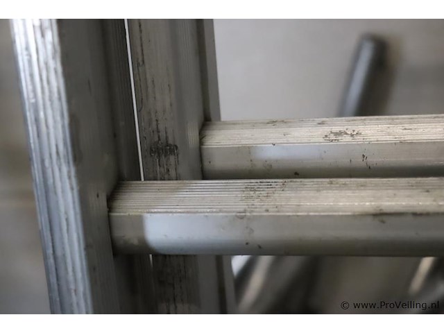 Skyworks schuifladder/trekladder met touw e 2x20 sporten - afbeelding 3 van  6