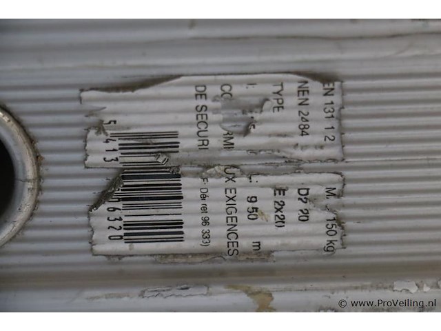 Skyworks schuifladder/trekladder met touw e 2x20 sporten - afbeelding 6 van  6