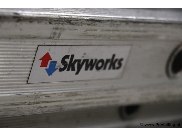Skyworks schuifladder/trekladder met touw e 2x20 sporten - afbeelding 3 van  7
