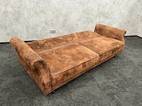 Slaapbank met armleuningen - kunstsuède - afbeelding 2 van  5