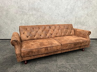 Slaapbank met armleuningen - kunstsuède - afbeelding 5 van  5