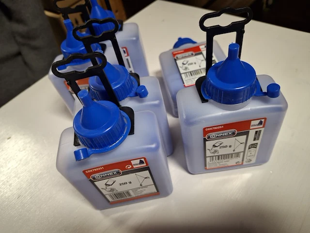 Slaglijn kalkpoeder blauw 250 gram 6 stuks - afbeelding 2 van  3