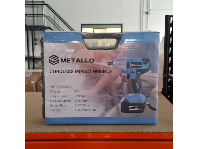 Slagmoersleutel, metallo, 320 nm - afbeelding 1 van  2