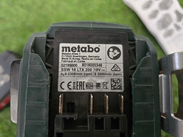 Slagschroefmachine metabo, ssw 18 ltx 200, groen - afbeelding 8 van  8