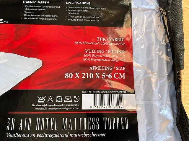 Sleeptime matras topper (6x) - afbeelding 2 van  3