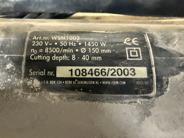 Sleuvenzaag ferm, fws-150k, bouwjaar 2003 - afbeelding 5 van  5