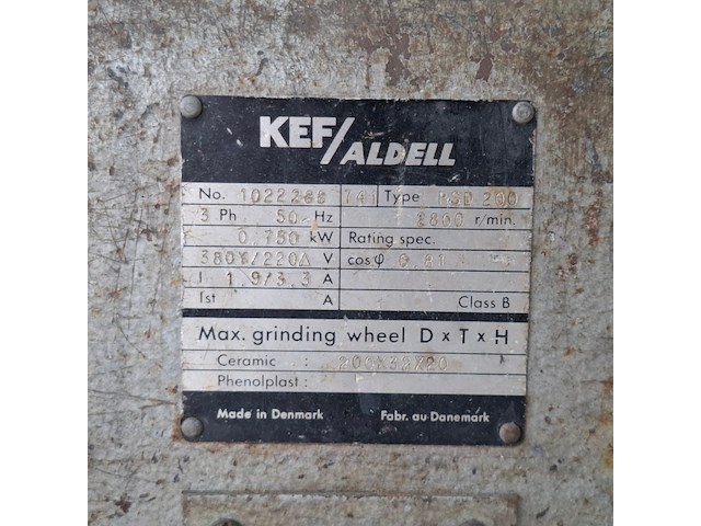 Slijpmachine op voet, kef/aldell, psd 200 - afbeelding 8 van  9