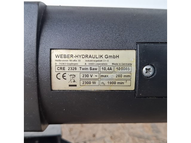 Slijpmachine, weber-hydraulik, twin saw cre 2326 - afbeelding 6 van  9