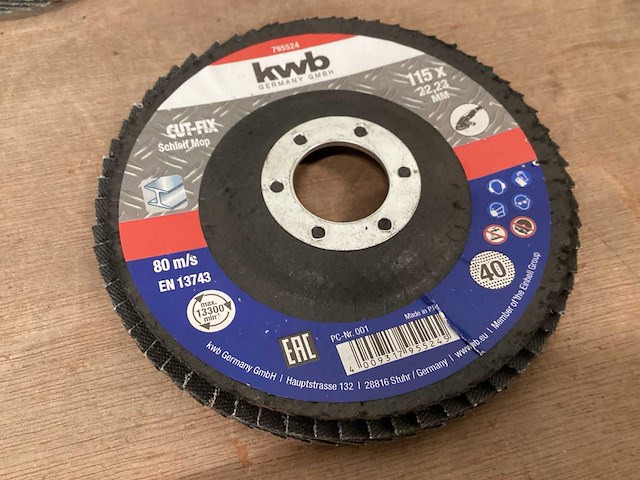 Slijpmop 115x22,23, k40 (66x) - afbeelding 4 van  4