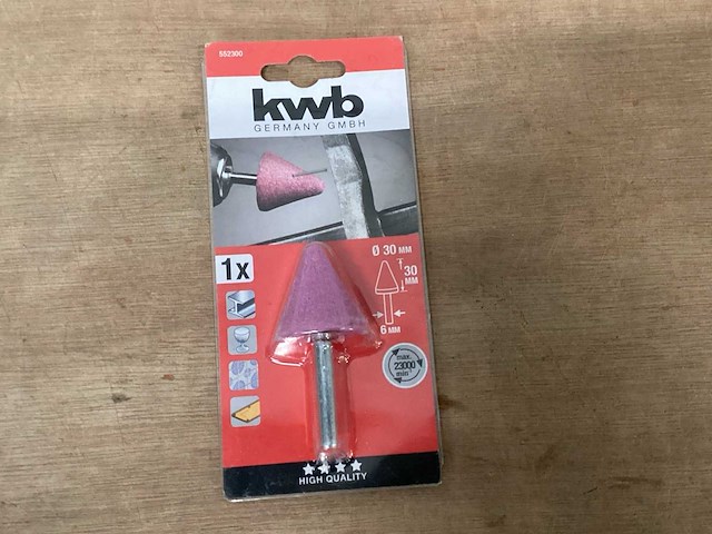 Slijpsteen op stift kegel, 30 mm (28x) - afbeelding 1 van  4