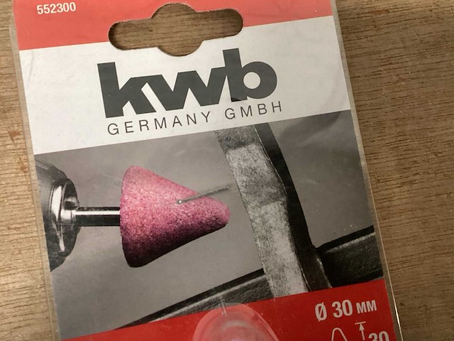 Slijpsteen op stift kegel, 30 mm (28x) - afbeelding 2 van  4