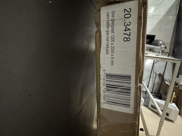 Slim glasplaat 90x200 helder glas + melkglas wb, 20.3478 - afbeelding 3 van  3