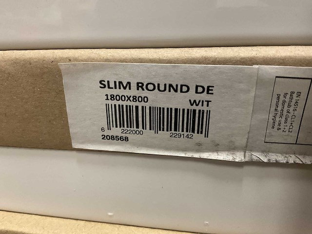 Slim round de 180x80cm inbouwbad - afbeelding 2 van  3