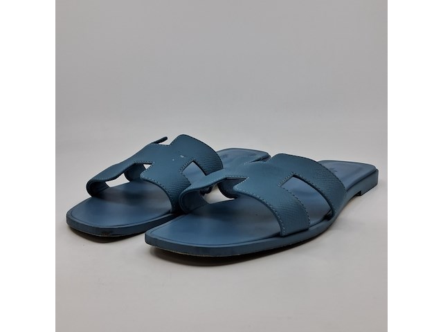 Slippers, hermès, blauw, maat 39,5 - afbeelding 1 van  10