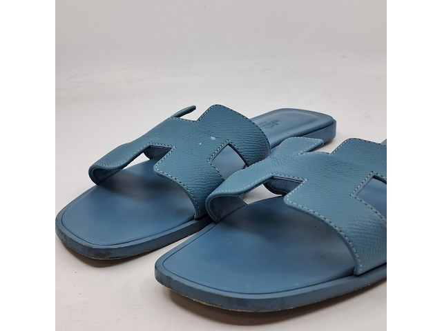 Slippers, hermès, blauw, maat 39,5 - afbeelding 3 van  10